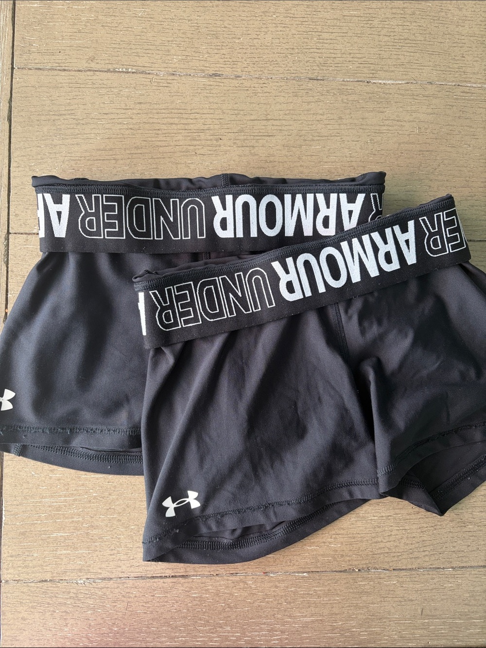 2 pair Under Armor Heat Gear Compression Shorts